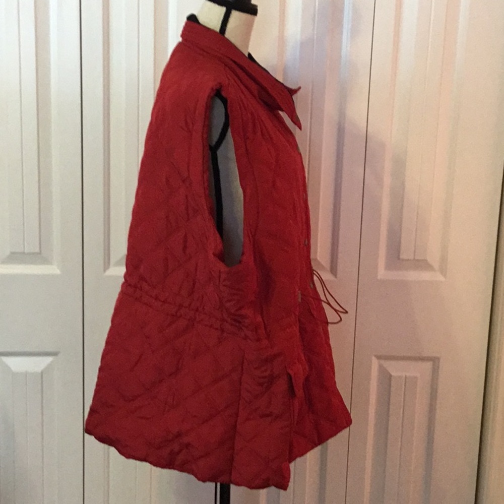Red Quilted Vest - Picture 3 of 5